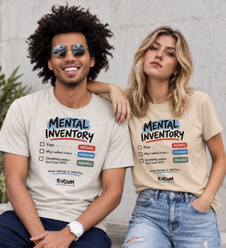 Random 38: Mental Inventory Fitted Tee